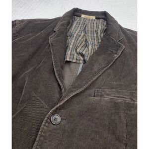 J Crew Men's Brown Corduroy Blazer Jacket 100% Cotton Size XL